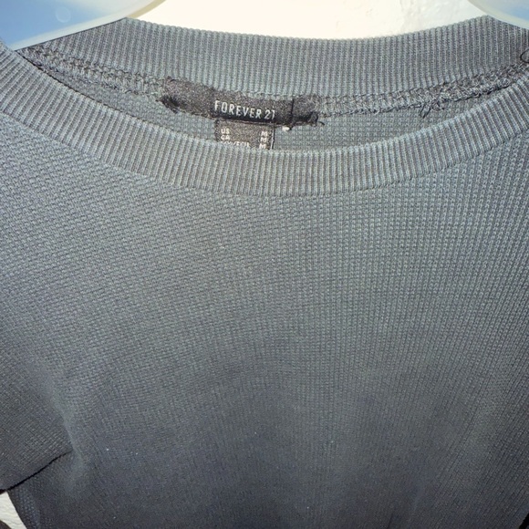 Forever 21 Charcoal Ribbed Knit Top - Picture 5 of 6